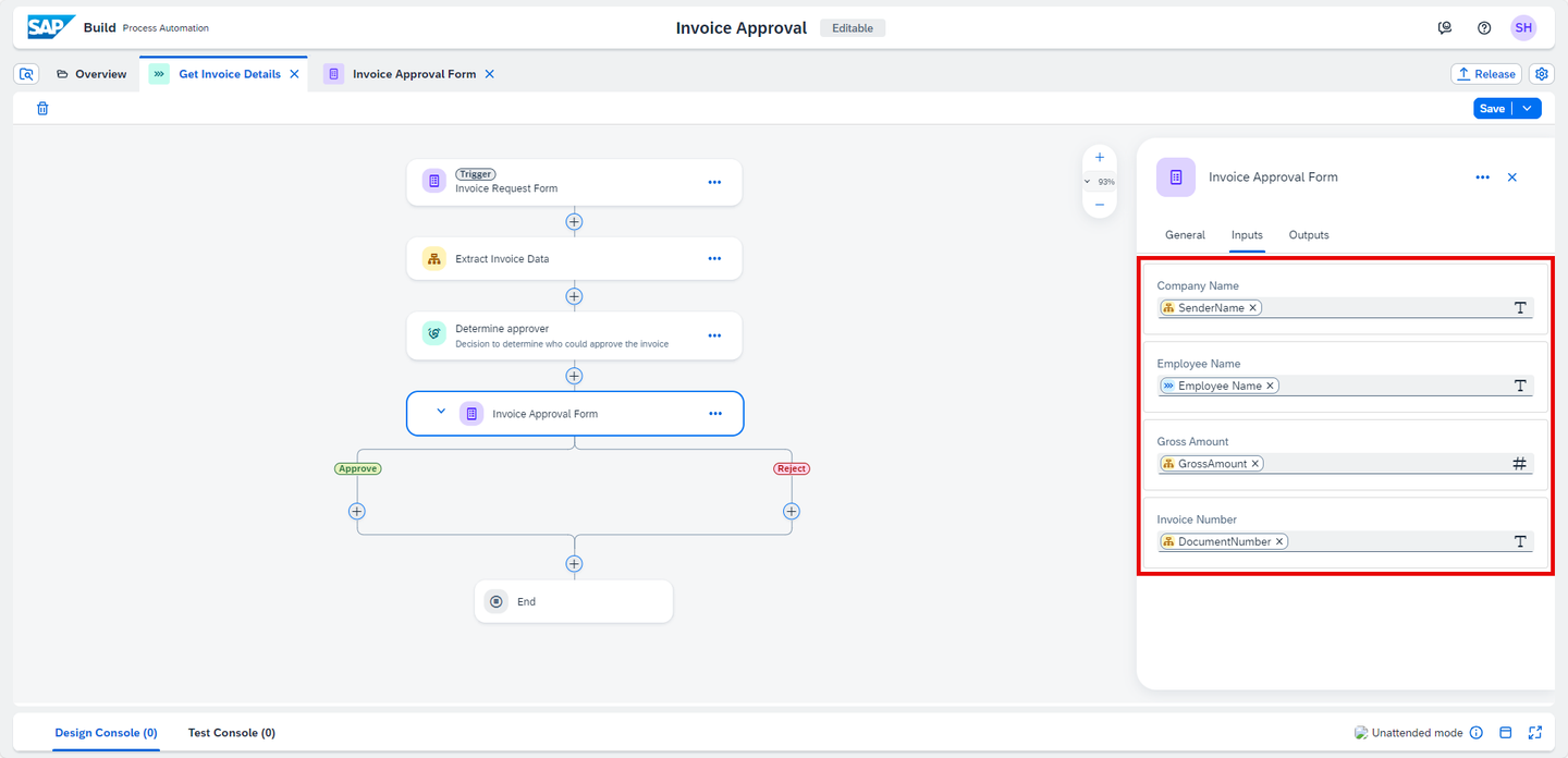 Check Approval Form inputs