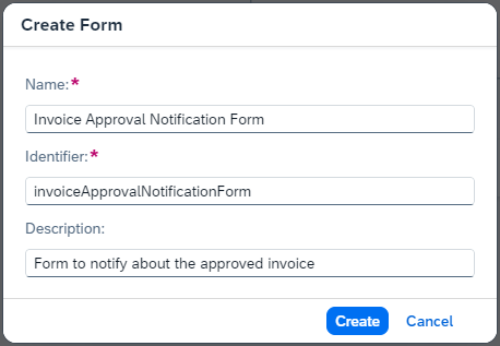 Maintain Notification Form