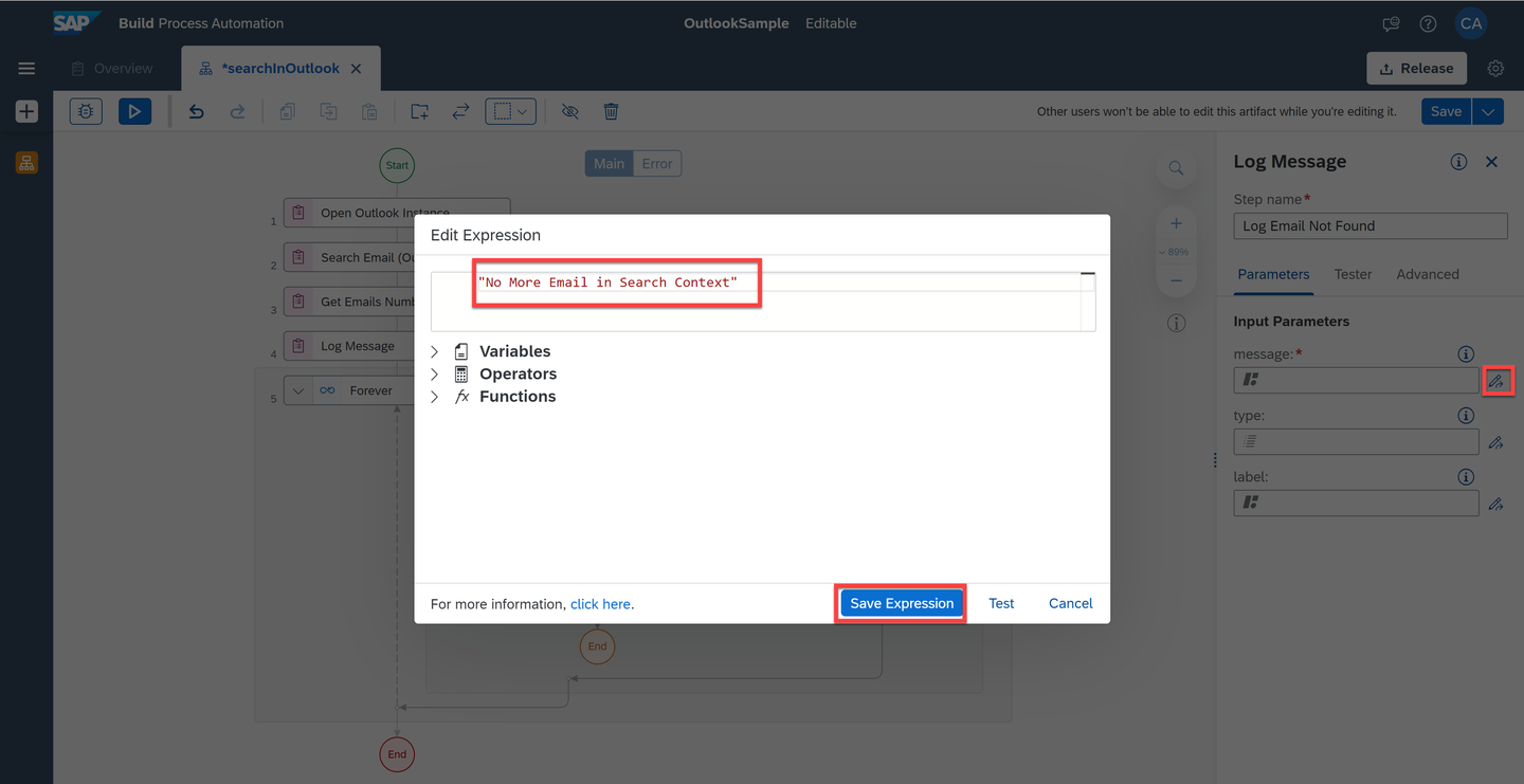 Add Custom Log Message to End of Loop