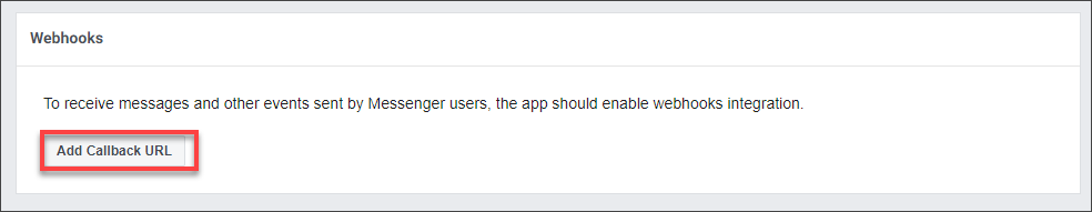 Add Callback URL
