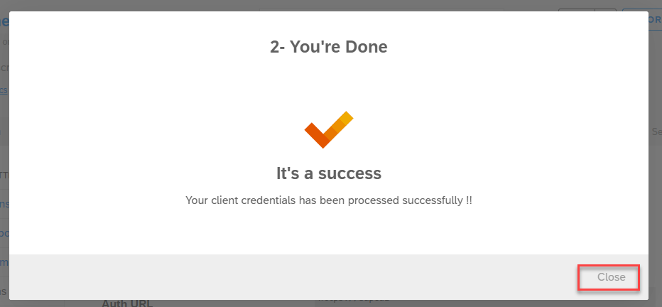 Client credentials