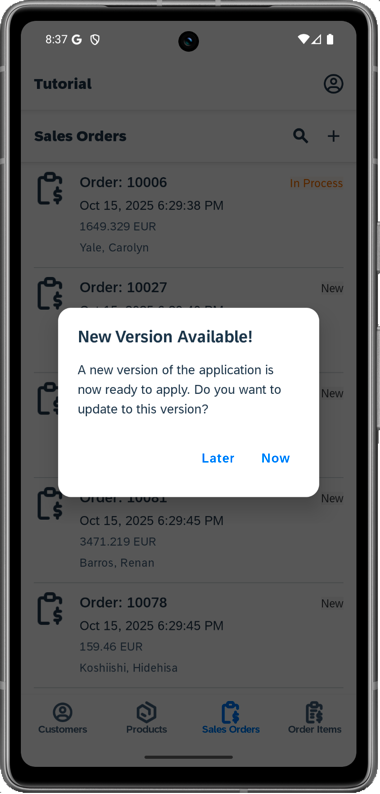 Android Check For Updates Bottom Navigation