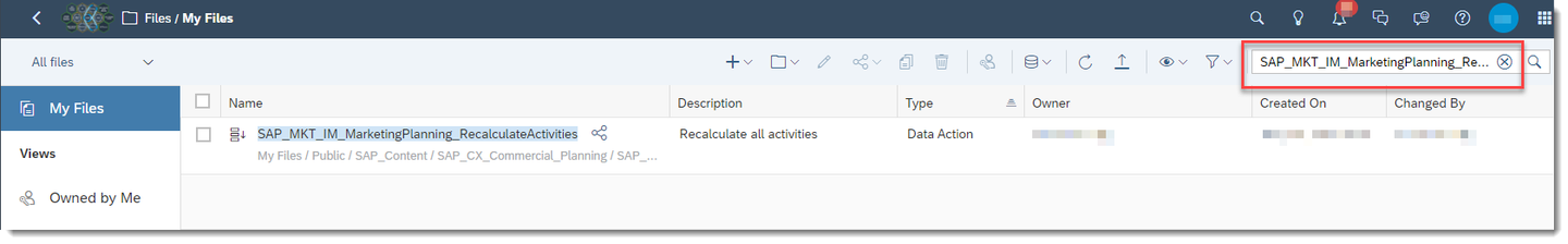 OpenRecalculateActivityDa